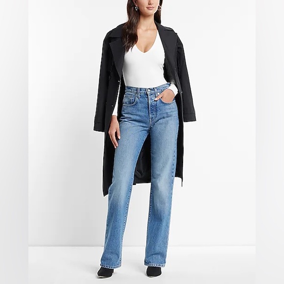 NWT Express Body Contour Compression V-Neck Long Sleeve Bodysuit - Picture 3 of 6